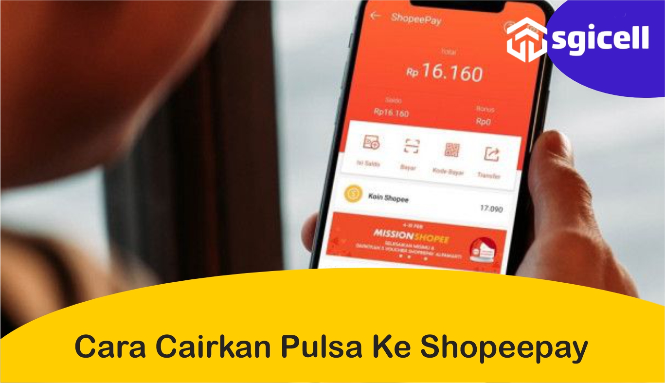 cara cairkan pulsa ke shopeepay