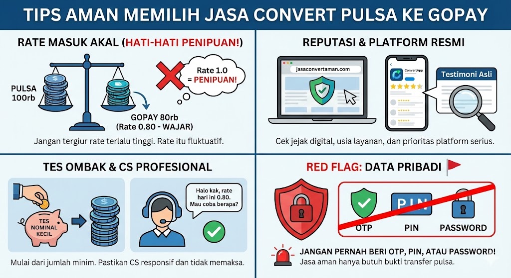 tips convert pulsa ke gopay