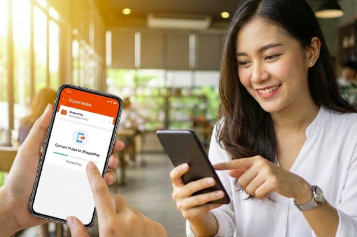 cara cairkan pulsa jadi shopeepay