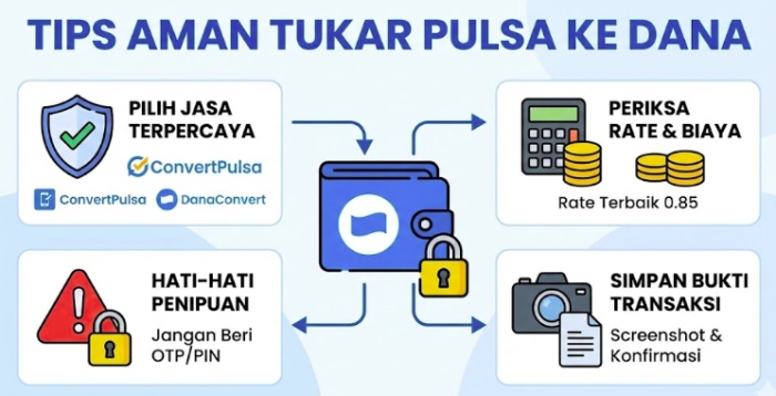 tips tukar pulsa ke dana