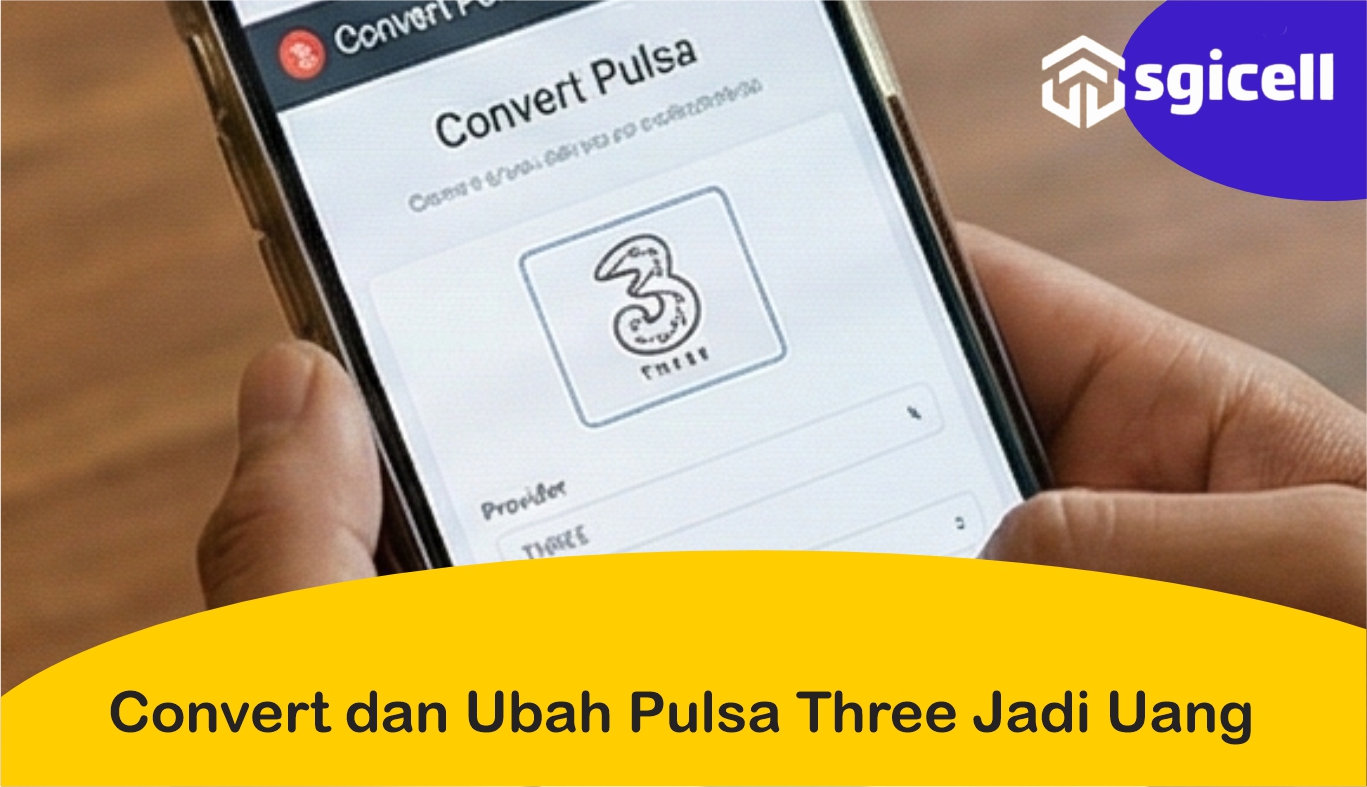 Convert dan Ubah Pulsa three jadi uang