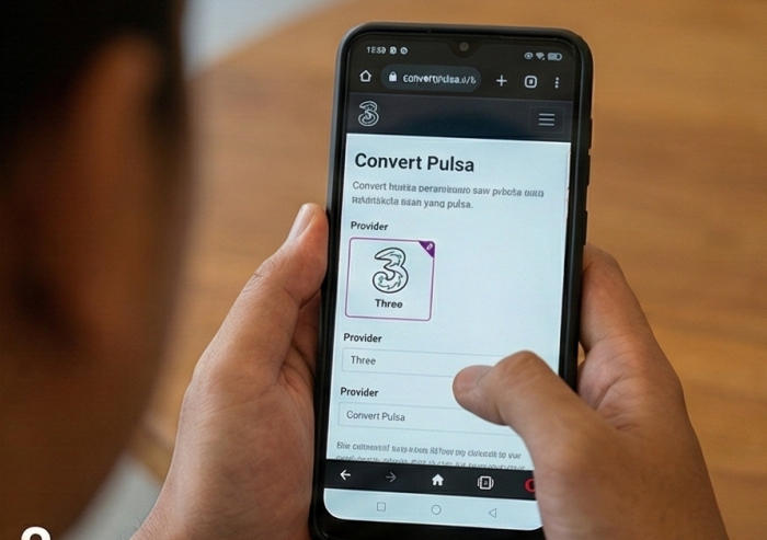 Convert dan Ubah Pulsa three